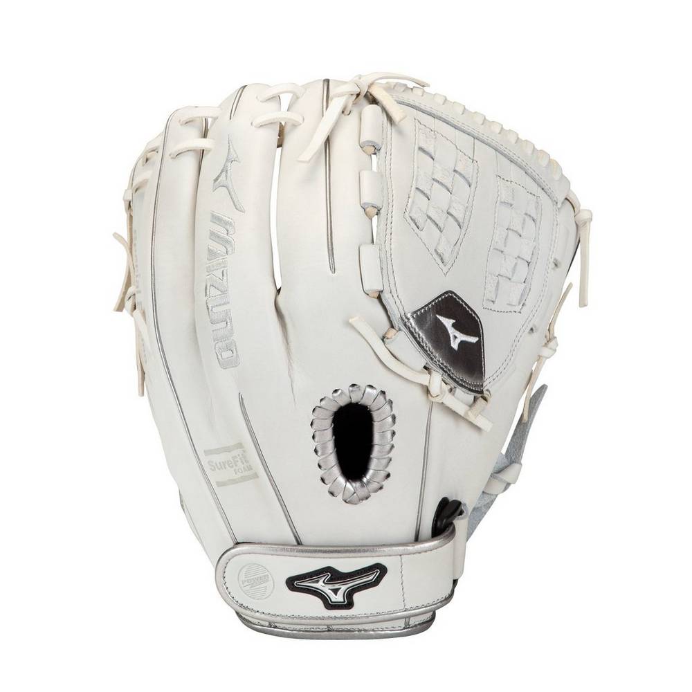 Mizuno Women's MVP Prime SE Fastpitch Softball 12" Gloves White/Silver (312824-NXR)